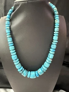 Jay King DTR Mine Finds Turquoise Beaded Necklace, Sterling Silver Clasp, 18-20” - Picture 1 of 8