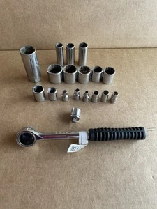 Crescent Tools Socket Set 3/8" and 1/4" Socket Set w/Ratchet Driver 3/8" - Picture 1 of 6