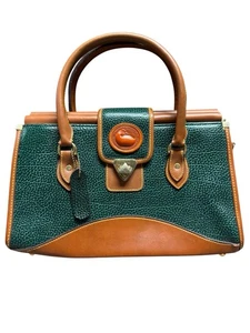 Borsa a mano vintage Dooney & Bourke in pelle da visita con ciottoli verdi - Foto 1 di 9