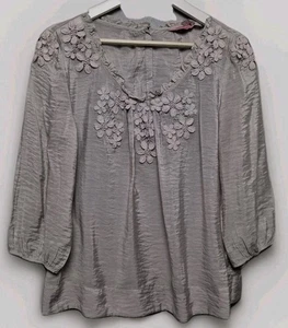 Phase Eight Bluse Gr. 12 Satin Spitzenkragen Champagner Langarm Party Event - Bild 1 von 9