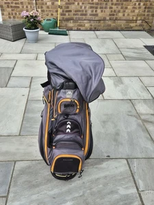 BIG MAX Terra-X Golf Cart Bag, Grey/Orange - Picture 1 of 4