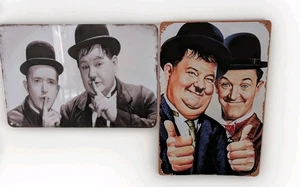 Vintage Style Laurel And Hardy Blechschild 20-30 cm.. Wasserdicht  - Bild 1 von 7