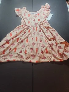 Dot Dot Smile Girls 2T Ruffle Sleeve Twirl Dress Pink christmas NWT USA - Picture 1 of 5