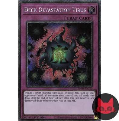Yugioh Deck Devastation Virus RA03-EN150 Platinum Secret Rare 1st Edition NM - Image 1 of 2