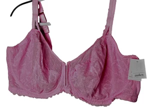Auden Balconette-BH Damen Übergröße 46DD rosa Spitze ungefüttert mit Bügel NEU - Bild 1 von 9