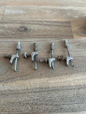 Vintage 1920s 30’s Lug & Hook Tension Rod 4 Sets Nickel From Bacon Banjo Parts - Image 1 of 4