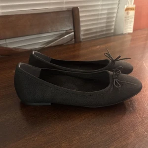 Women's Vionic Klara Knit All Black Ballerina Skimmer Flats W/Bow Size 7 - Picture 1 of 10