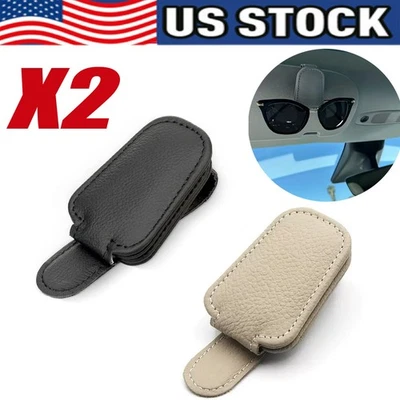 2X Soporte Magnético para Gafas de Sol para Coche Parasol Cuero Gafas Colgador Clip EE. UU. Foto 1 de 4
