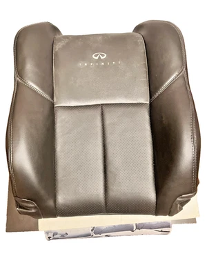 03-05 Infiniti G35 Front Driver Coupe black Leather Seat Back only - Image 1 of 4