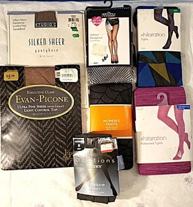 Lot 7 Women's Pantyhose & Tights New Retro Fishnet Jester Webs NOS Retro - Picture 1 of 5