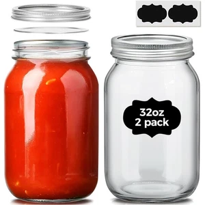 Stapelbare Einmachgläser 1L, 2er-Set - Haltbar & Wiederverwendbar für jede Küche - Bild 1 von 2