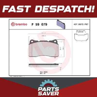 Conjunto de pastilhas de freio compatível com CADILLAC ATS 2.0 dianteiro 2013 em LTG Brembo 22791925 84051821 - Imagem 1 de 4