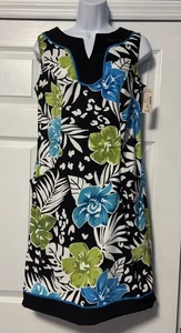 Neu mit Etikett Dressbarn Damen Kleid Gr. 8 Hawaii Tropical Ärmellos Sommerkleid - Bild 1 von 4
