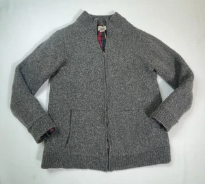 Maglione LL Bean uomo XL alto grigio full zip lana agnello coperta foderata - Foto 1 di 11