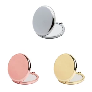 2.5 Inch Round Pocket Makeup Mirror Handheld Travel Makeup Mirror Round - Picture 1 of 10