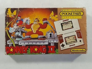 GAME & WATCH POCKETSIZE DONKEY KONG II (US VERSION - NOA) - (COMPLETE - BOX DAMA - Picture 1 of 11