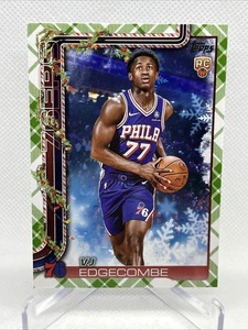 2025-26 Topps NBA Holiday Green Plaid RC VJ Edgecombe H163 Rookie - Bild 1 von 2