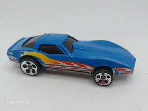 VINTAGE 1975 Hot Wheels Corvette Stingray Blue with Red Flames, Loose - Picture 1 of 6
