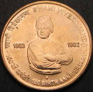 INDIA 5 Rupees 2013 - Swami Vivekananda - aUNC - 1753 ¤ - Picture 1 of 2