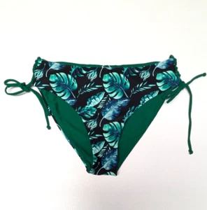 Damen Bikinihose Badeanzug getrennt wendbar grün geblümt Größe M - Bild 1 von 9
