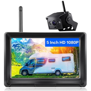 Digital Wireless Rear View Reverse Kit 5" Monitor + Camera For Truck VAN Caravan - Picture 1 of 11