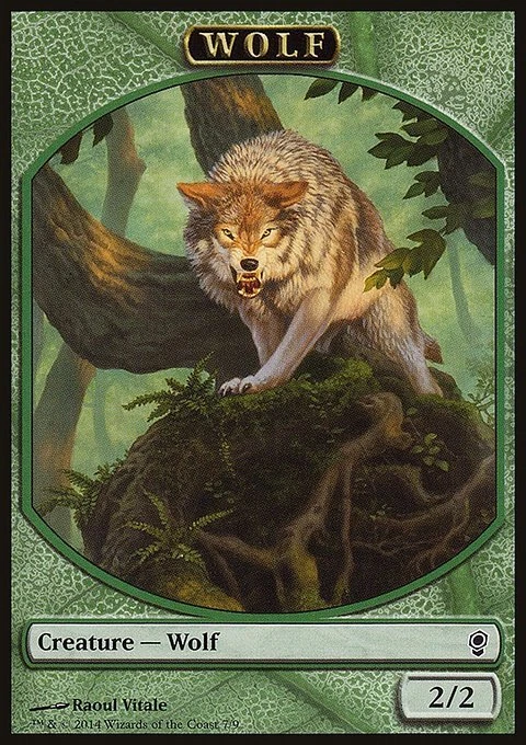 MTG Magic the Gathering Token - Wolf (7/219) Conspiracy LP - Image 1 of 1