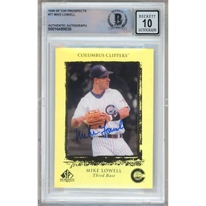 1999 SP Top Prospects Gold RC #77 Mike Lowell Signed Card Beckett AUTO 10 Slab - Picture 1 of 5