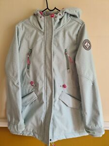 The Real Sublevel Light Green  Women Soft Shell  Parka Jacket Size Large 