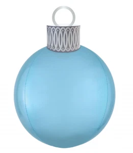 Christmas Party Supplies Pastel Blue Orbz Ornament Foil Balloon Kit Decoration - Picture 1 of 1