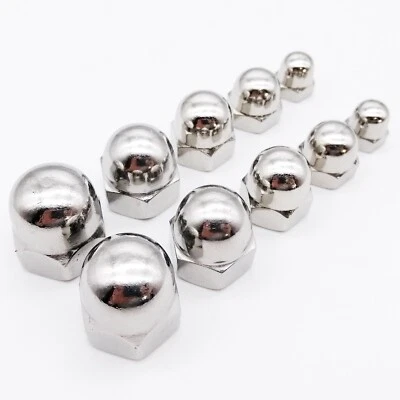 1/50pcs M3-M16 304 Stainless Steel Hex Acorn Nut Cap Decorative Cover Dome Nuts