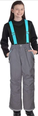 PANTALONES DE NIEVE GERRY GIRLS PERFORMANCE CON TIRANTES EXTRAÍBLES (GRIS VERDE AZULADO L) NUEVOS CON ETIQUETAS Foto 1 de 2