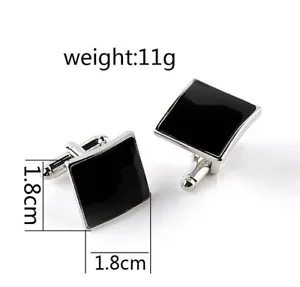 MEN'S SILVER GOLD STAINLESS STEEL MENS WEDDING CUFF LINKS clothing accessories  - Picture 1 of 2