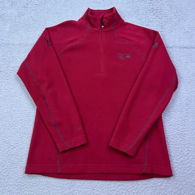 Pullover Mountain Hardwear Microchill polar 1/4 cremallera para hombre L rojo chaqueta Polartec Foto 1 de 4