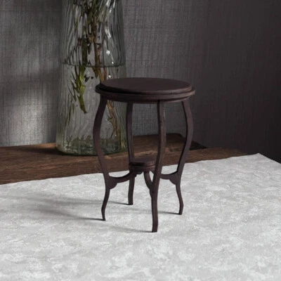 Doll House Miniatures Furniture 1/6 Scale Vintage Round Coffee Table Unfinished - Image 1 of 4