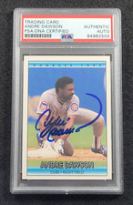 1991 ANDRE DAWSON Signed Donruss Baseball Card-CHICAGO CUBS-PSA