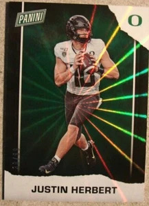 2021 Panini Football Justin Herbert Oregon Rainbow Father's Day FB4 30/99 - Picture 1 of 1