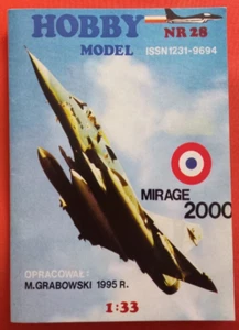 Modellbaubogen Hobby Model 28, MIRAGE 2000  in 1:33 - Picture 1 of 13