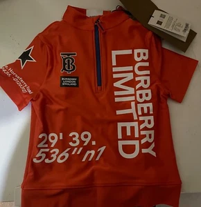 Burberry Kinder Mädchen kurzärmeliger Montagedruck Stretch Jersey orange-rot - Bild 1 von 4
