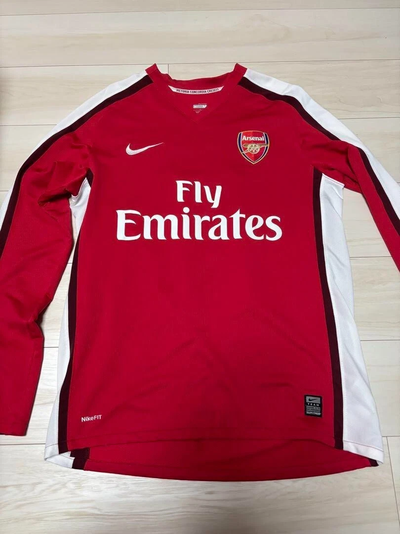 アーセナル ロビン・ファン・ペルシ サッカー 長袖 ユニフォーム ストライプ Robin van Persie Size M International Club Soccer Fan