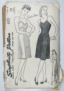 1940er 11. Weltkrieg Vintage Nähmuster Misses Tag und Abend Slip Büste 34"" - Bild 1 von 4