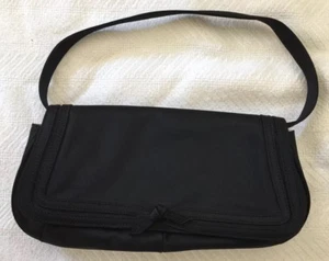 Ann Taylor Black Satin Evening Bag/Clutch W/Removable Strap EUC - Picture 1 of 12