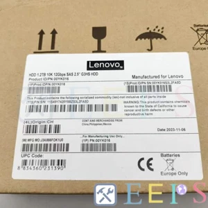 Lenovo ThinkSystem 00YK016 7XB7A00027 1.2TB 10K SAS 12G 512N 2.5in HDD - Afbeelding 1 van 9