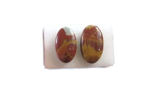2 cabochon diaspro Noreena 27,4 + 29,6 mm 45 ct. n. U29937 - Foto 1 di 1