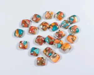 5 Piezas Cabinas Cojín Oyster Cobre Turquesa 8mm-20mm-Gemas Turquesa Calidad Superior. - Imagen 1 de 6