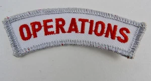 Motorcycle Club Member Operations Rocker Patch 3" Wide Silver & Red - Picture 1 of 3