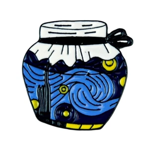 Pin Starry Night Keepsake Jar Enamel Pin Jewelry - Picture 1 of 4