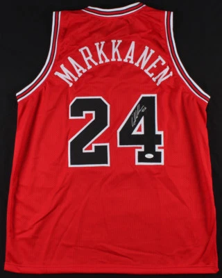 Lauri Markkanen Signed Bulls Jersey (JSA COA) Chicago Power Forward / U Arizona - Image 1 of 4