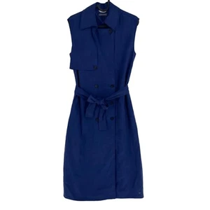 TOMMY HILFIGER Women Blue JAMILA Sleeveless Trench Dress Size EU 36 UK 8 US 4 - Picture 1 of 9