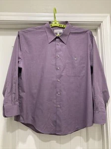Purple/Plum Yves Saint Laurent Shirt SZ 18 34/35 XL Long Sleeve - Picture 1 of 11