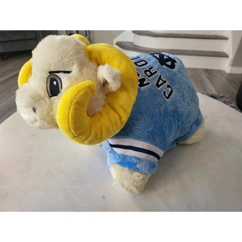 NWT NCAA 2011 PILLOW PETS North Carolina Tar Heels RAMSES The RAM Mascot 20"x17" Cover